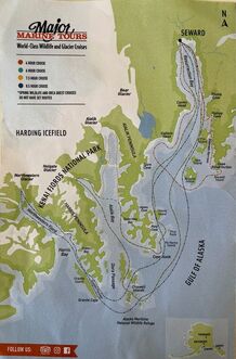 Major Marine Tours的不同路线展示图